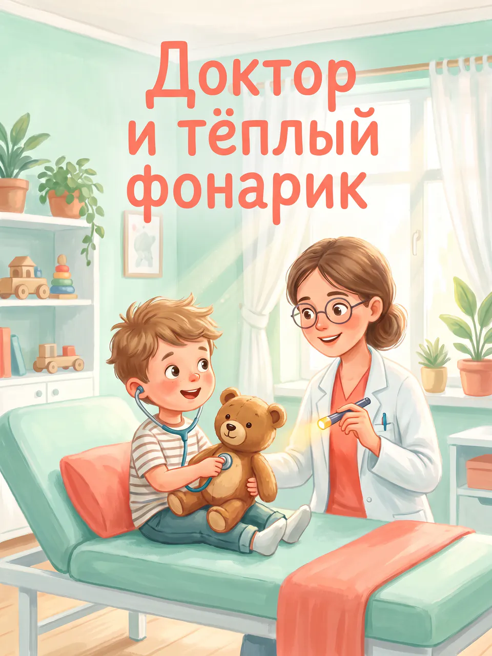 Обложка сказки «Доктор и тёплый фонарик»