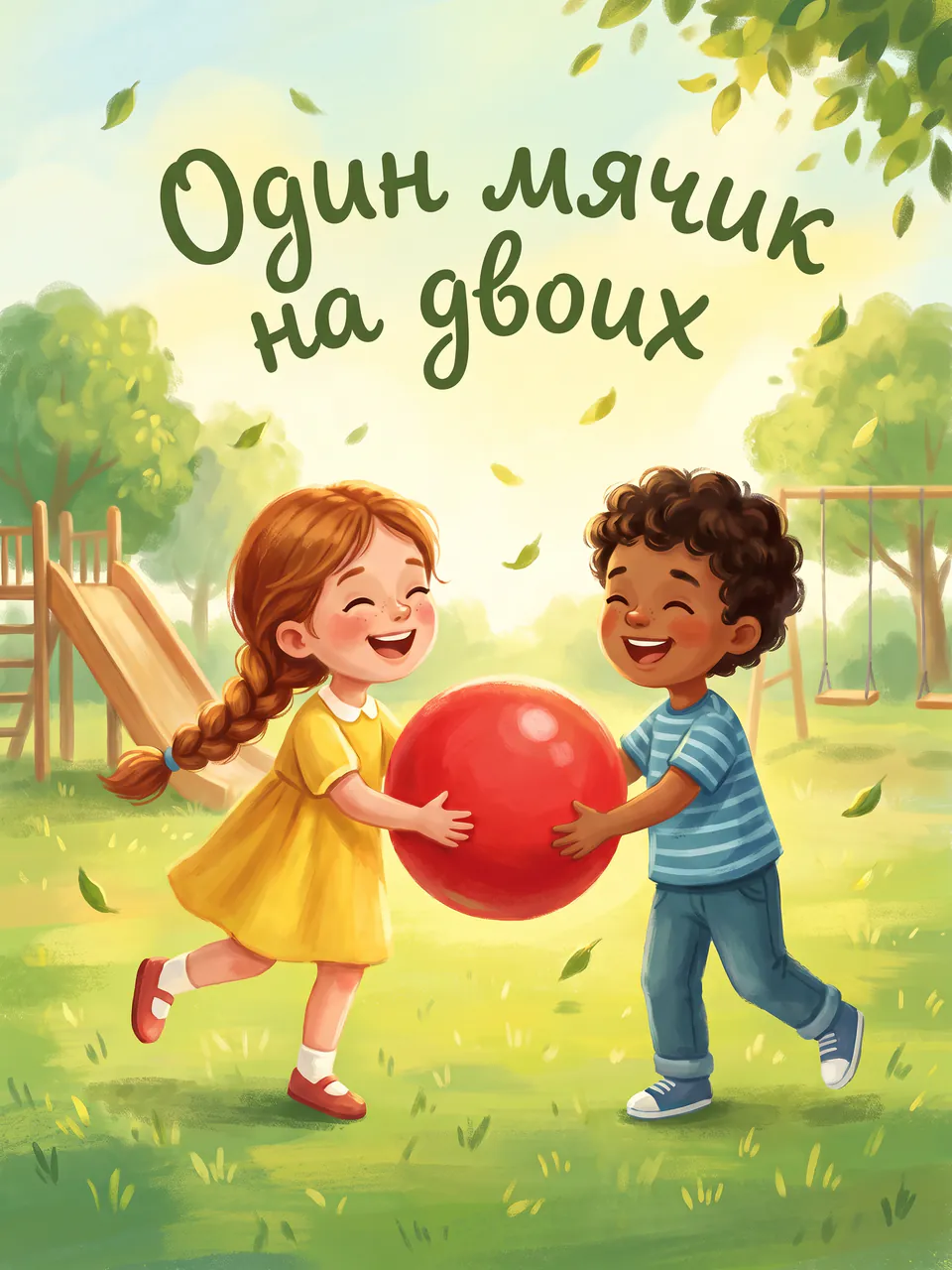 Обложка сказки «Один мячик на двоих»