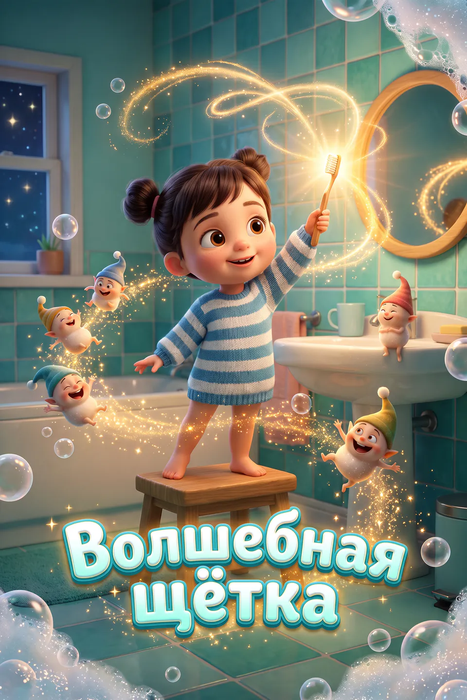 Постер мультфильма «Волшебная щётка»