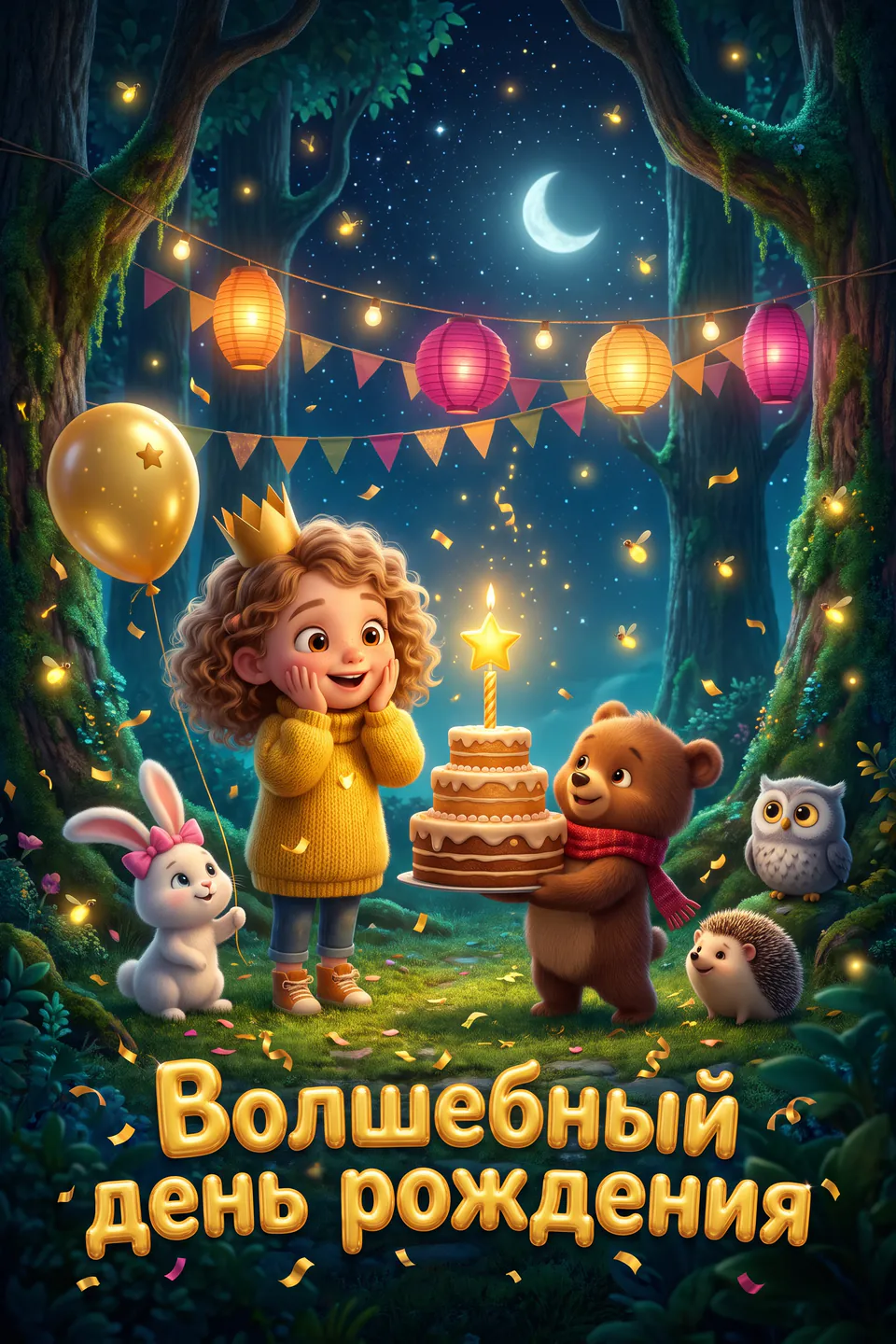 Постер мультфильма «Волшебный день рождения»